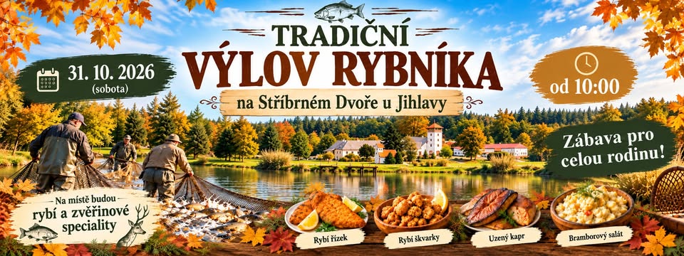 Tradiční výlov rybníka na&nbsp;Stříbrném dvoře