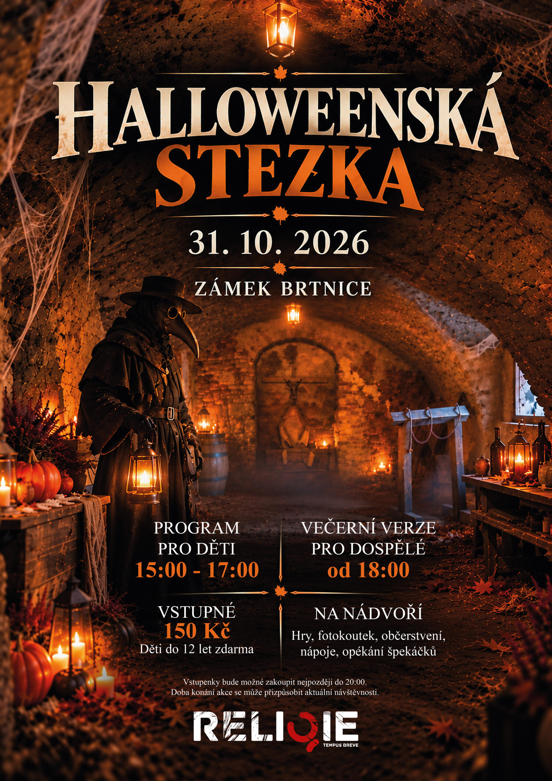 Halloween na&nbsp;zámku v&nbsp;Brtnici: troufnete si do&nbsp;podzemí?